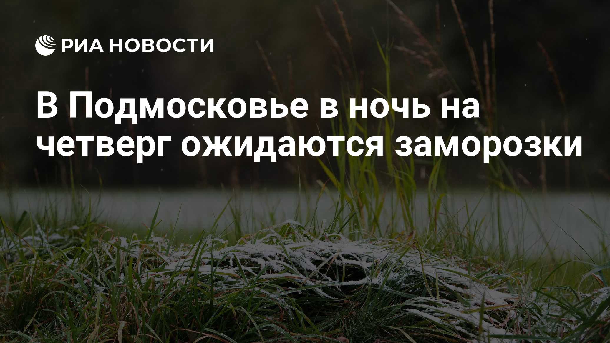 В Подмосковье в ночь на четверг ожидаются заморозки
