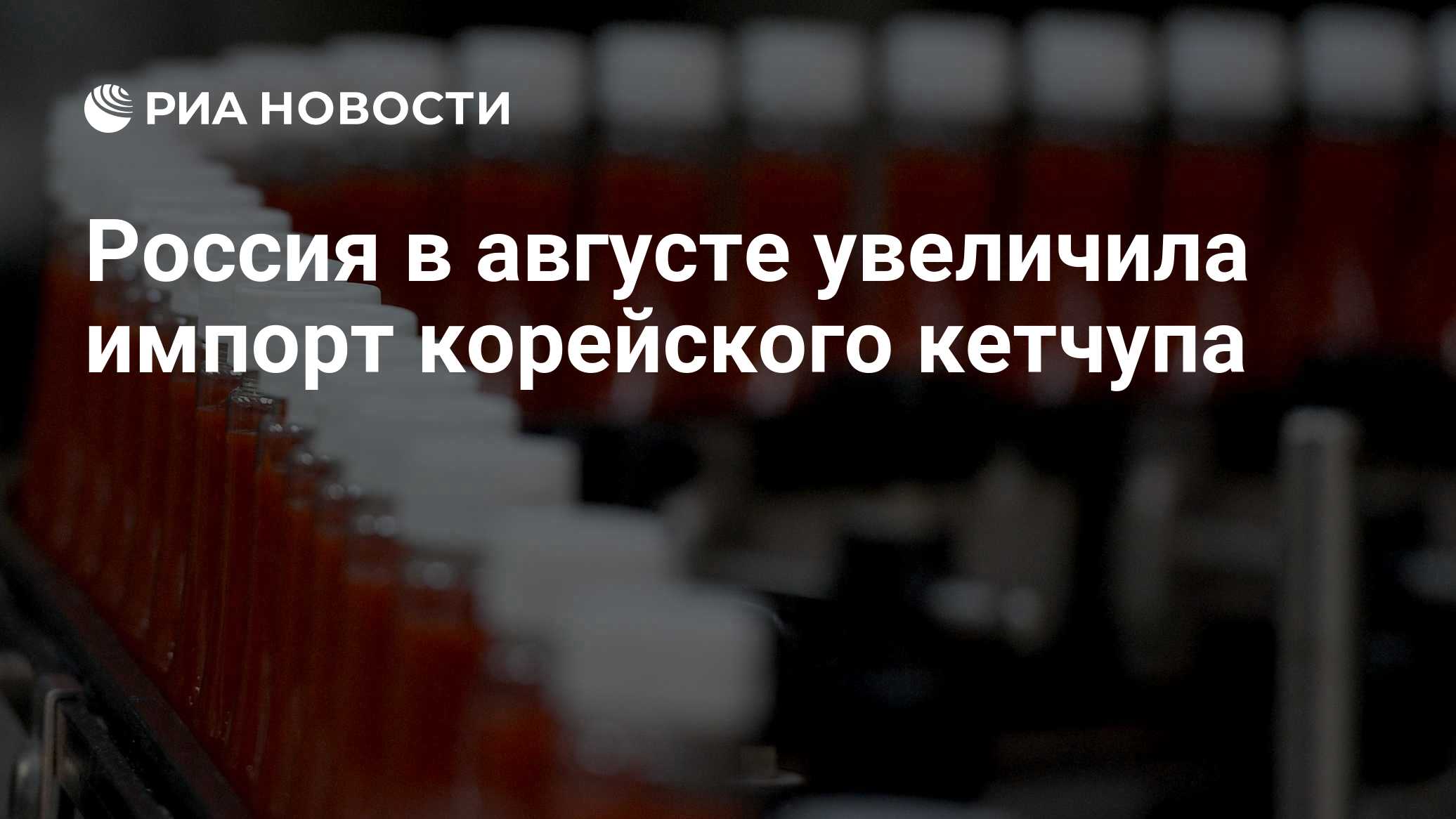 Россия в августе увеличила импорт корейского кетчупа