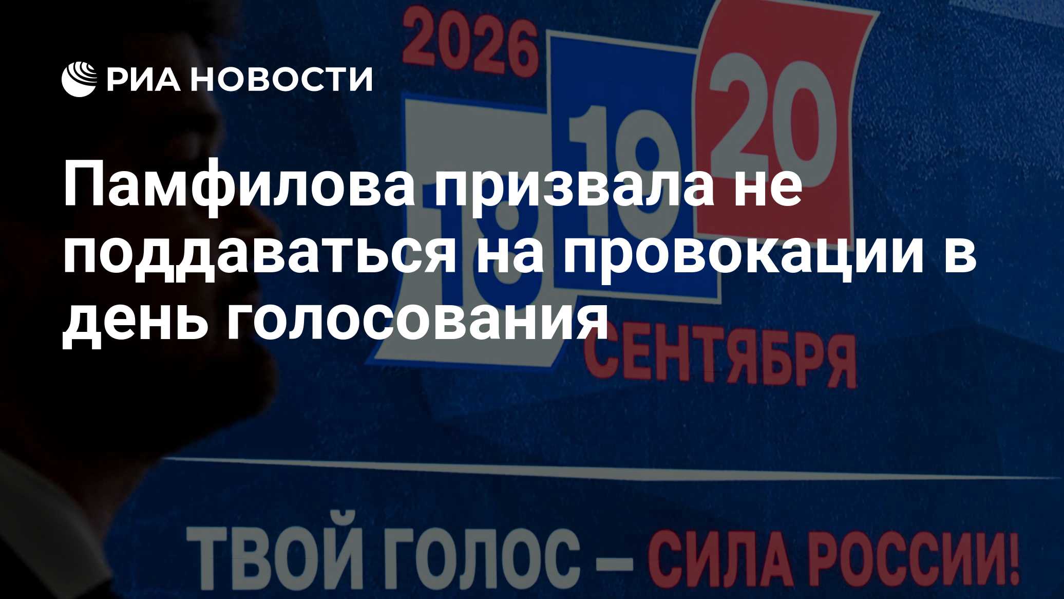 Памфилова призвала не поддаваться на провокации в день голосования