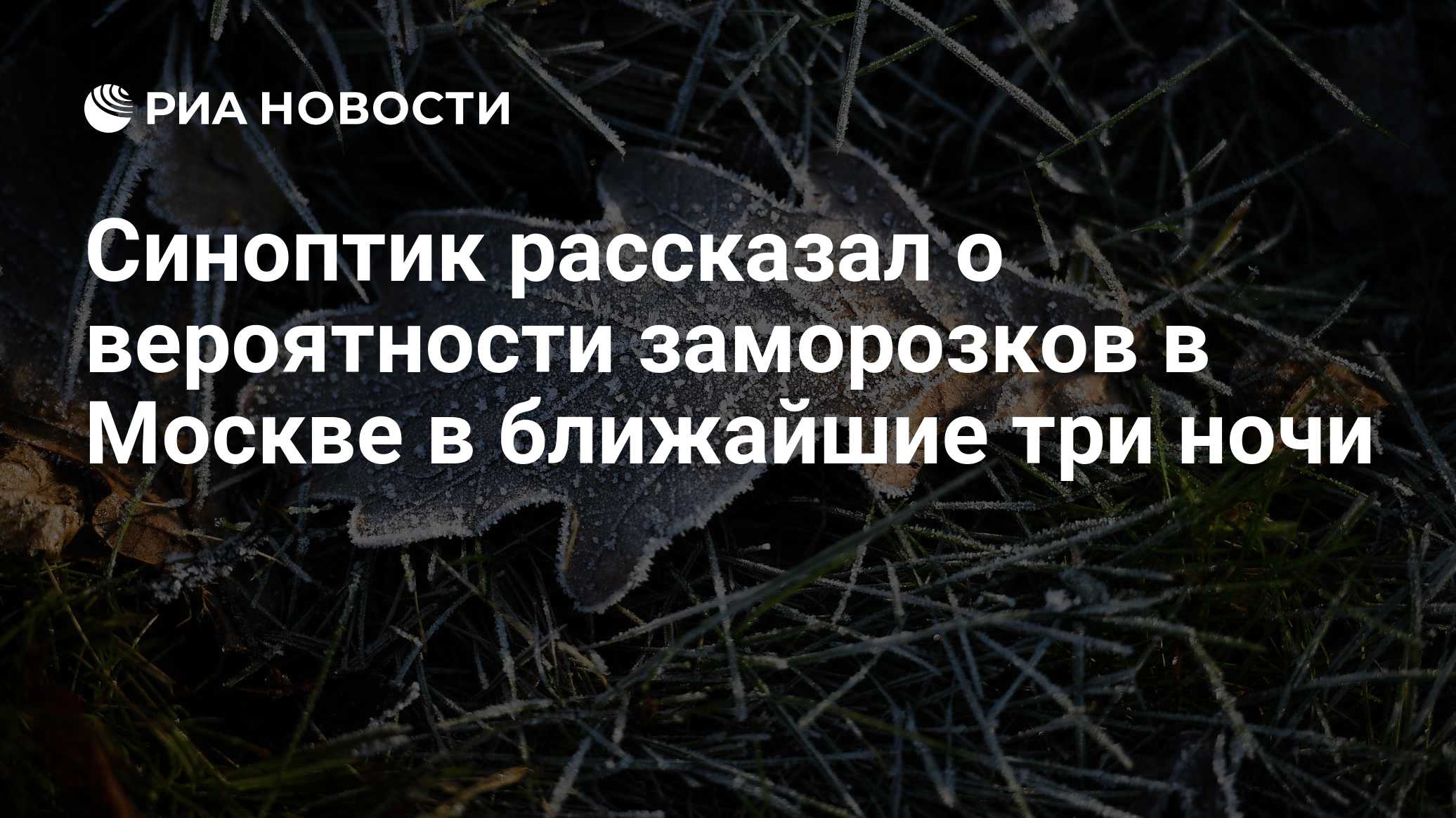 Синоптик рассказал о вероятности заморозков в Москве в ближайшие три ночи