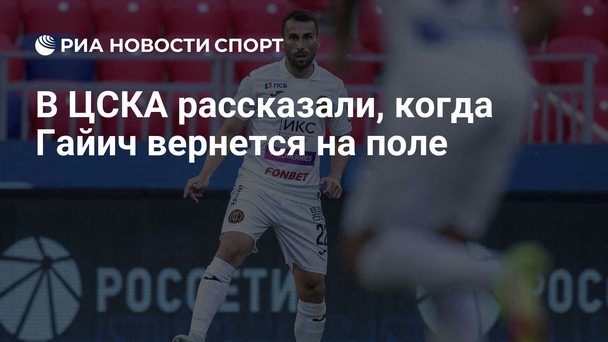 В ЦСКА рассказали, когда Гайич вернется на поле