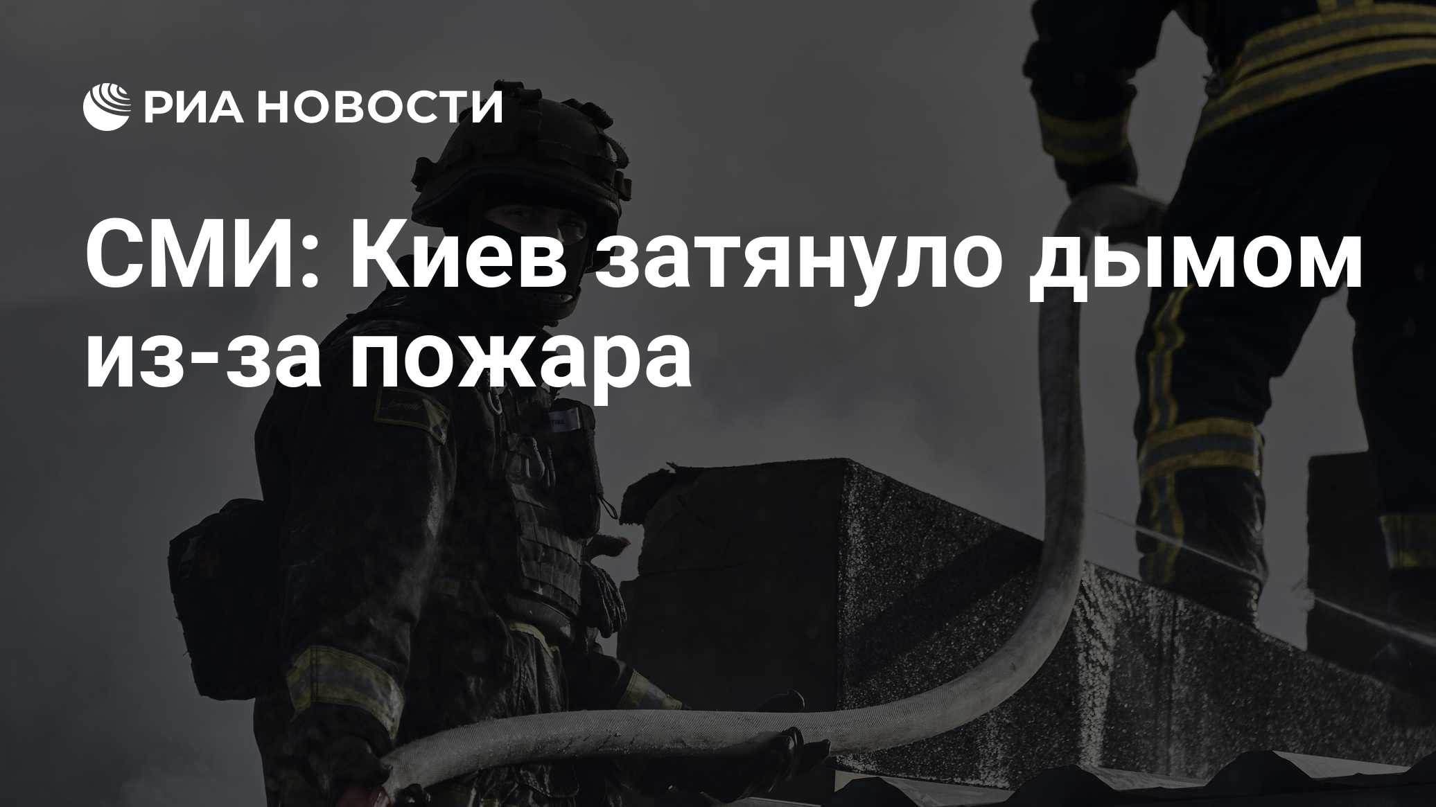 СМИ: Киев затянуло дымом из-за пожара